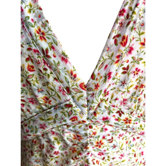 ETRO Milano Floral Print Sleeveless‎ Shirt Top Blouse Size 44 /10 Stretch Fitted - Picture 7 of 9